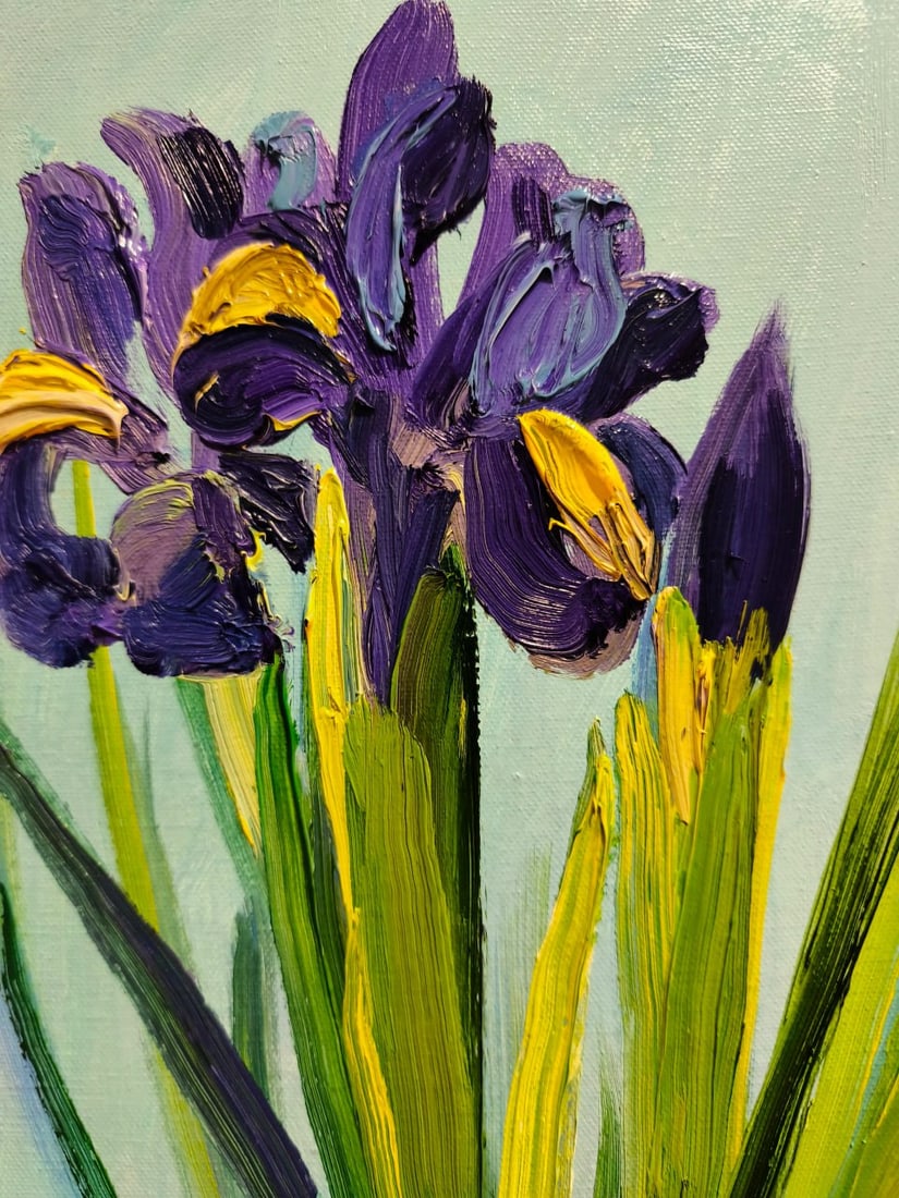 Oil painting Irises Nina L - 4