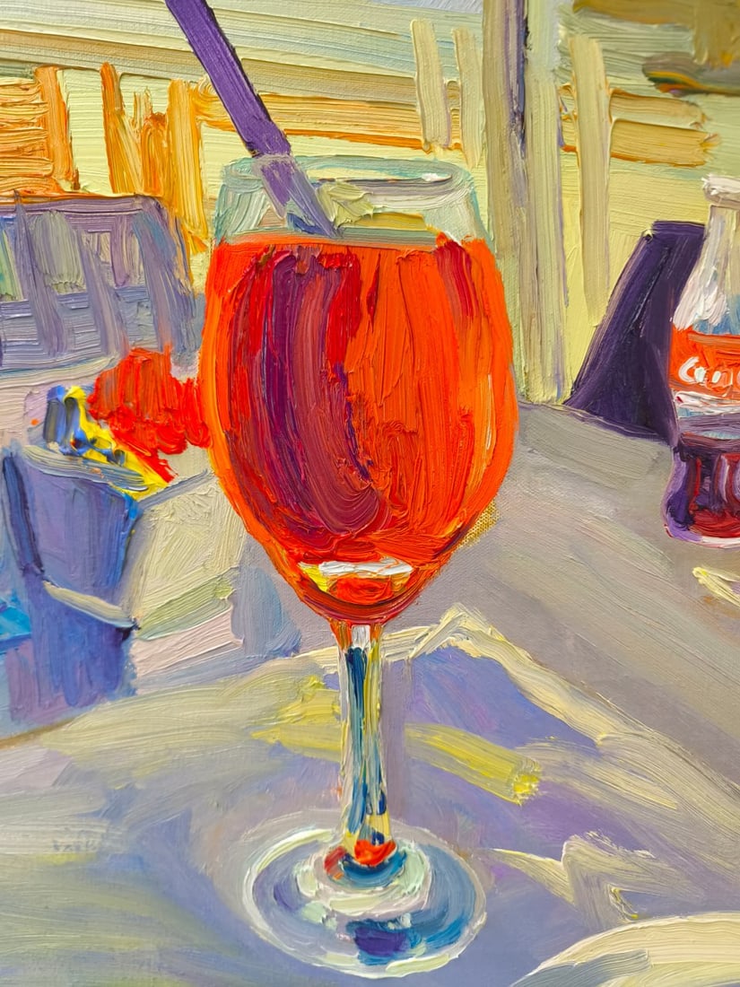 Oil painting Pomegranate cocktail Nina L - 5