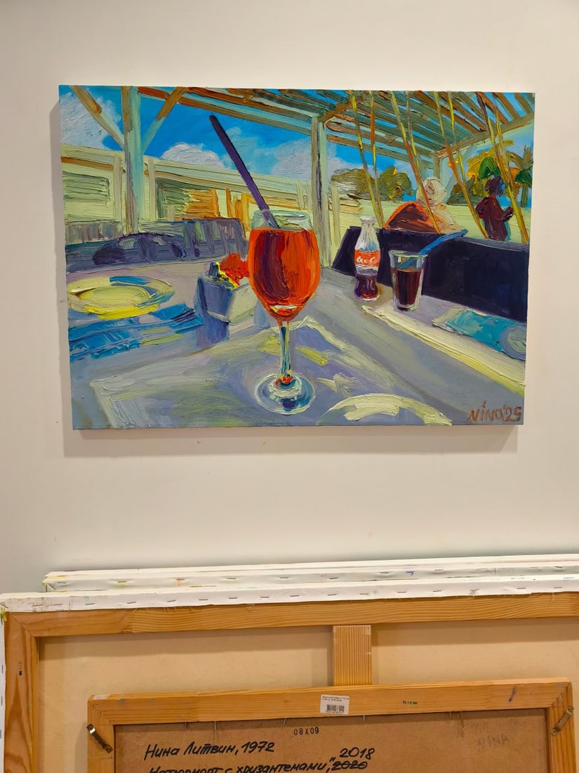 Oil painting Pomegranate cocktail Nina L - 6