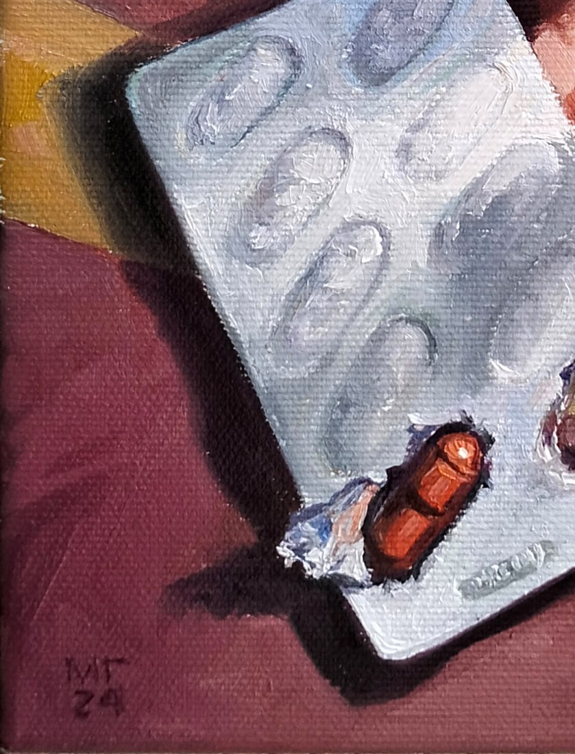 Oil painting Red roses a series of paintings Ordinary M.Goreeva - 3