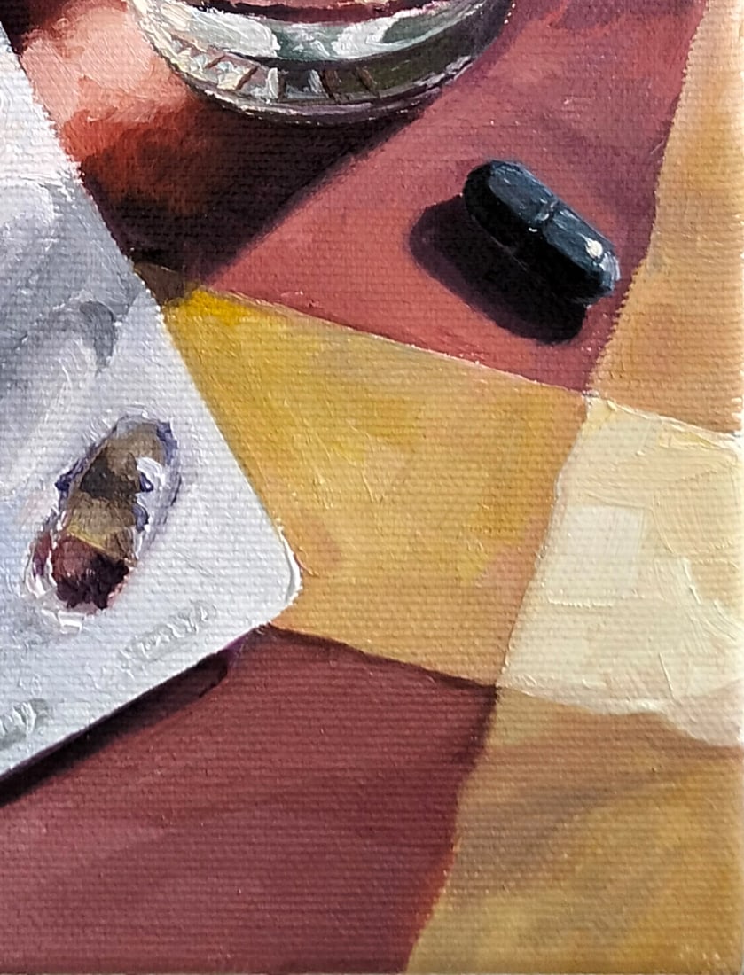 Oil painting Red roses a series of paintings Ordinary M.Goreeva - 4