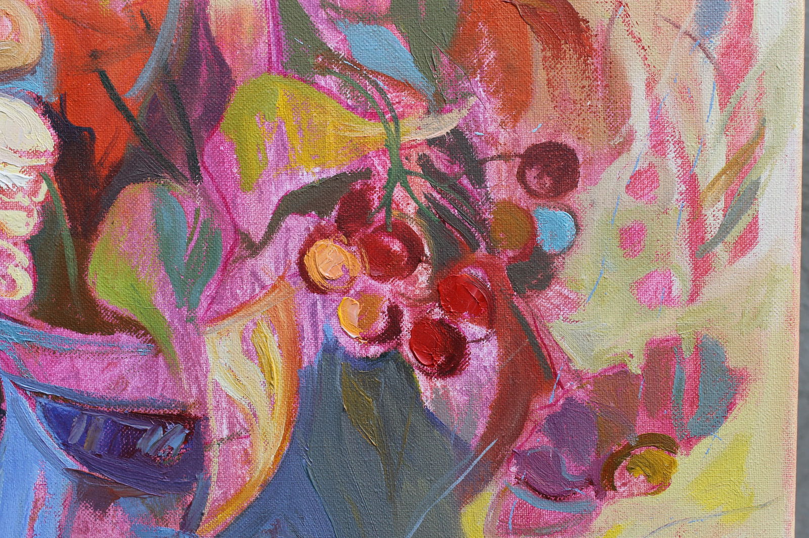 Oil acrylic painting Crimson Maria Voloschak - 10