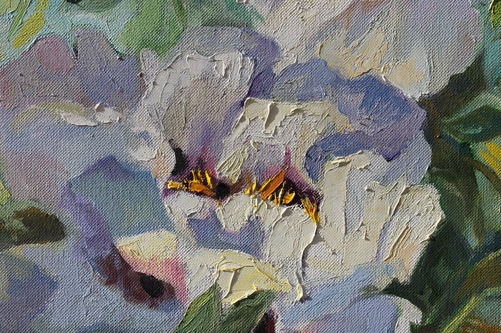 Oil painting White peonies Maria Voloschak - 8