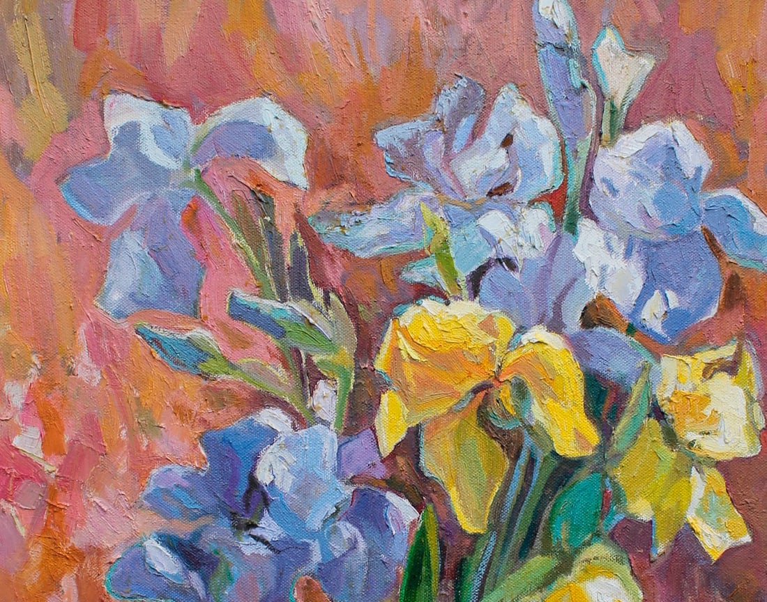 Oil painting Irises Maria Voloschak - 2