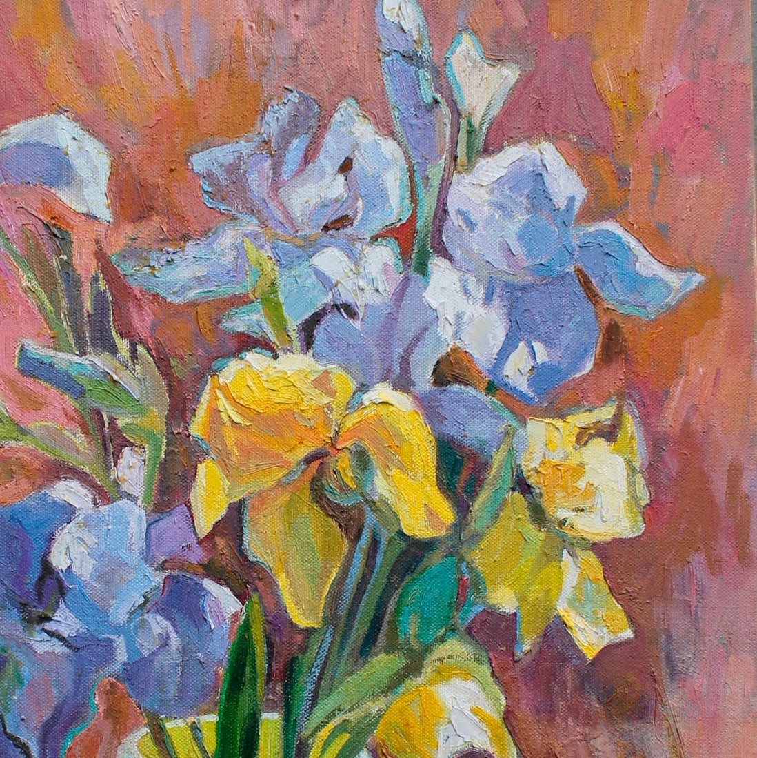 Oil painting Irises Maria Voloschak - 4