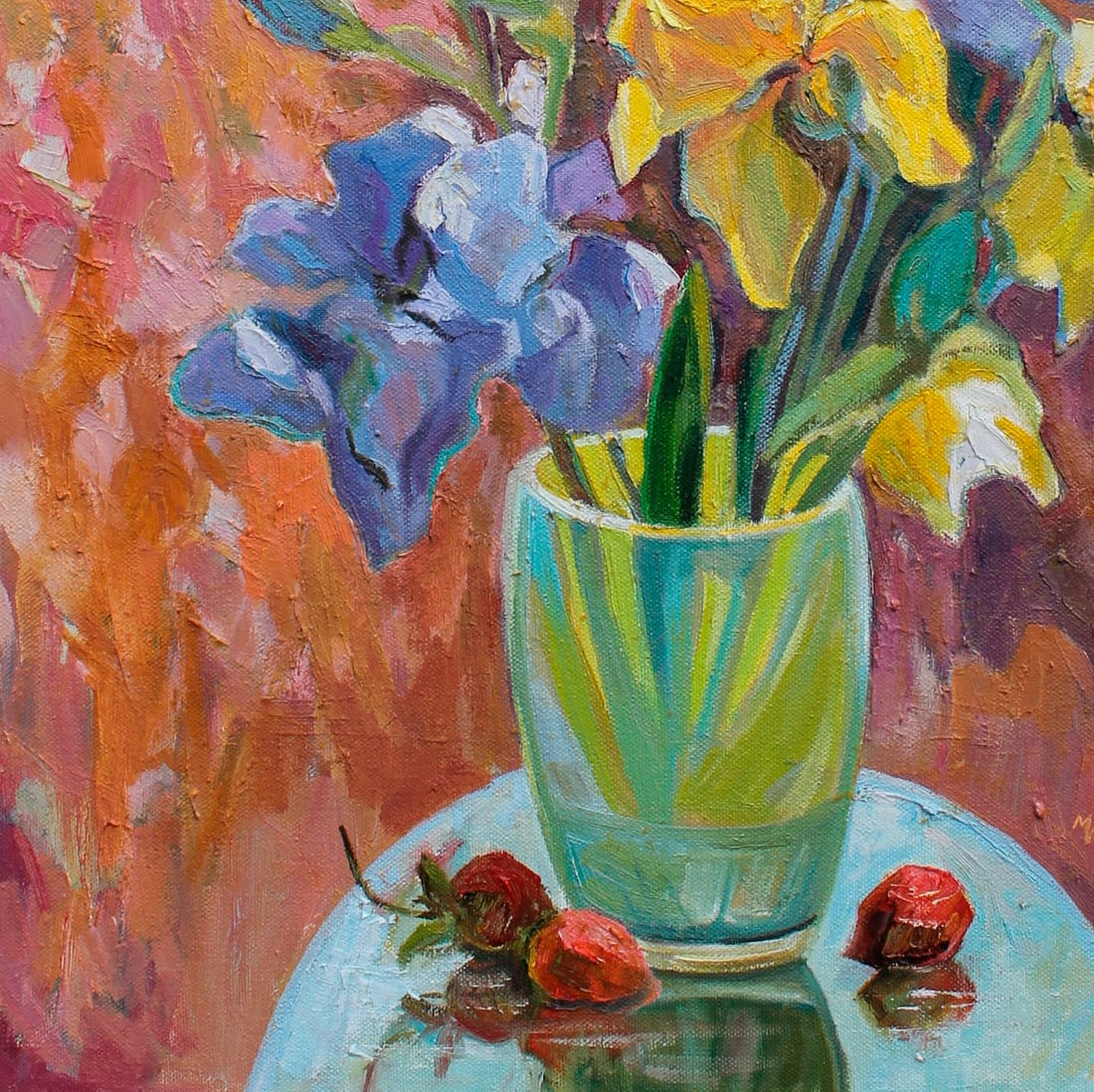 Oil painting Irises Maria Voloschak - 5