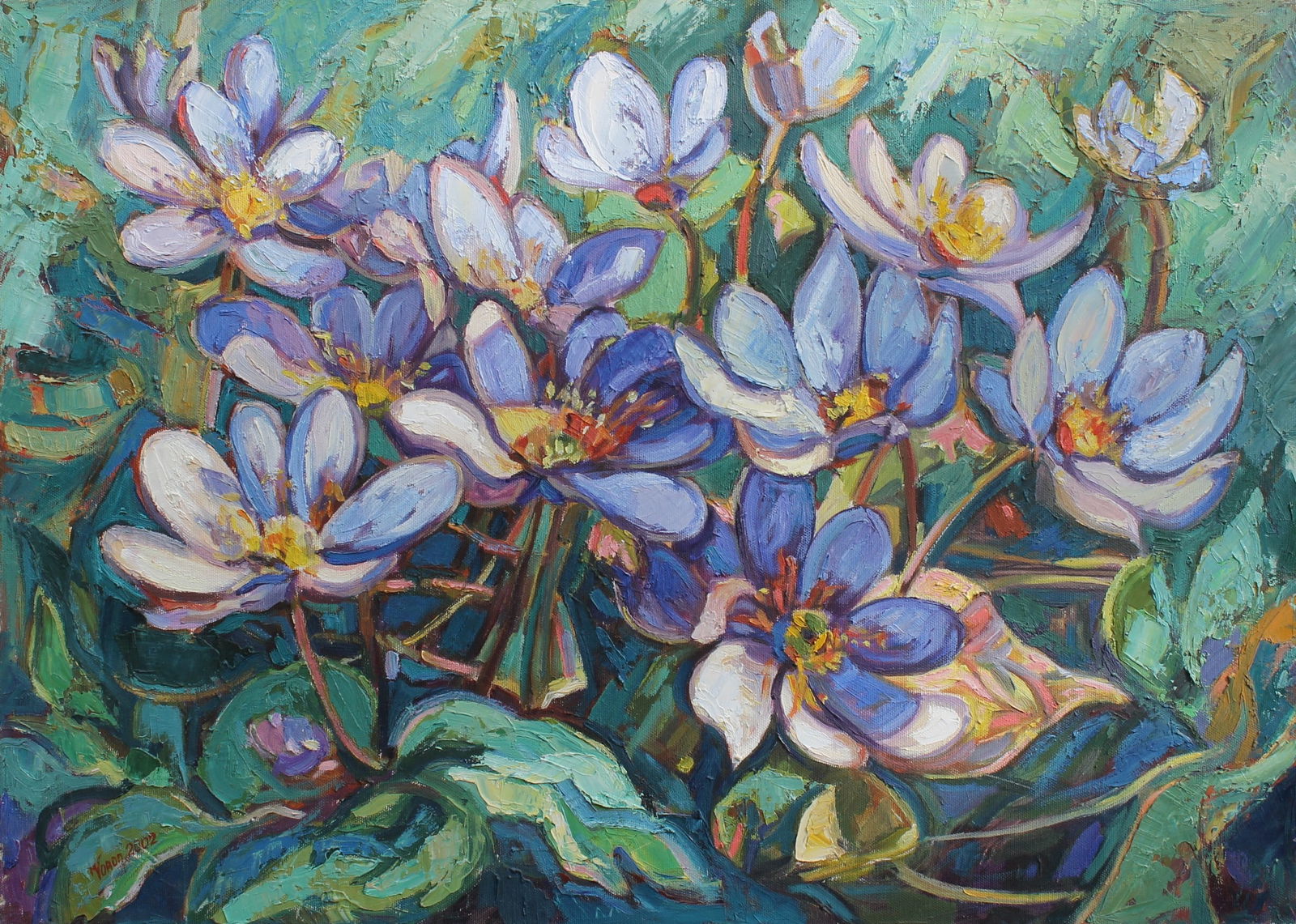 Oil painting Tenderness Maria Voloschak: Title: Oil painting Tenderness Maria Voloschak Description: 16Vor Painter: Maria Voloschak Size: 50x70 cm/19,68x27,56 inches Components: oil, canvas Original painting from our collection ERA: 2002Shor