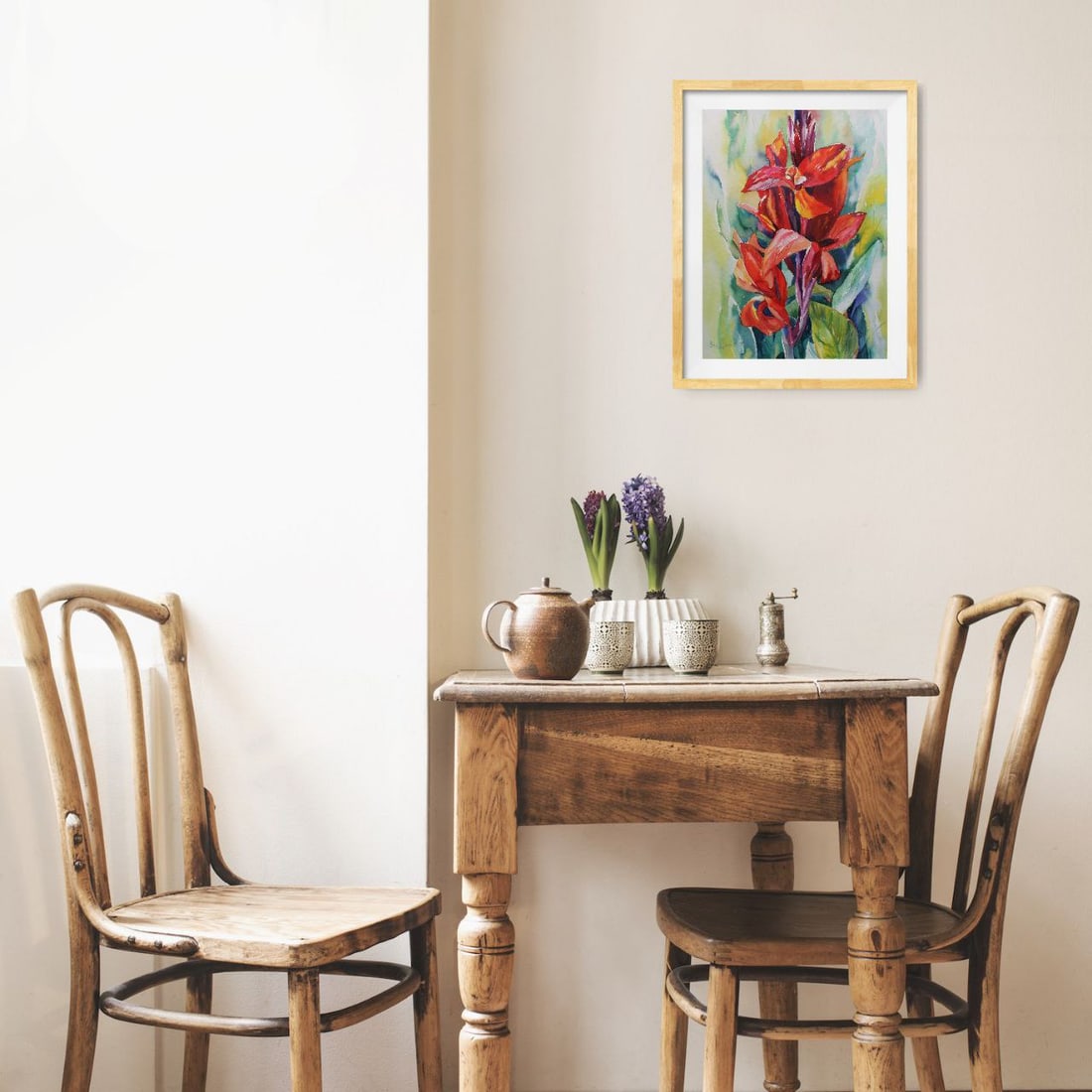 Watercolor painting Still life with flowers Maria Voloschak - 11