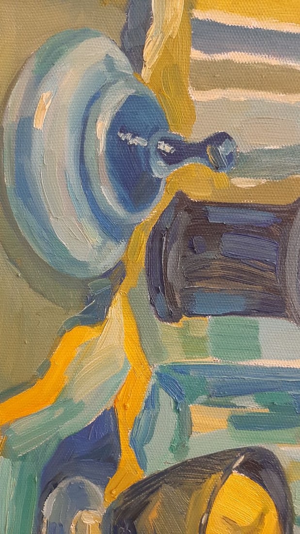 Abstract Oil painting Blue glass Tetyana Shulyak - 5