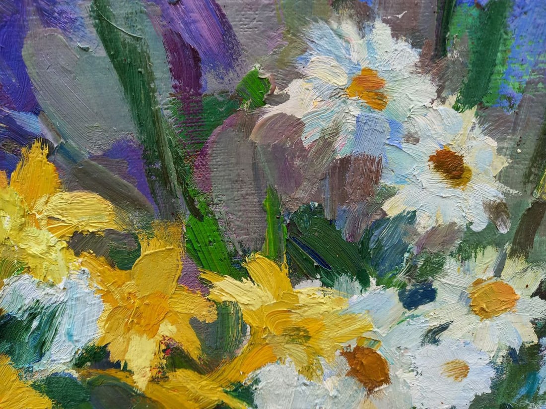 Oil painting Bouquet with irises Alex Ditriev - 3
