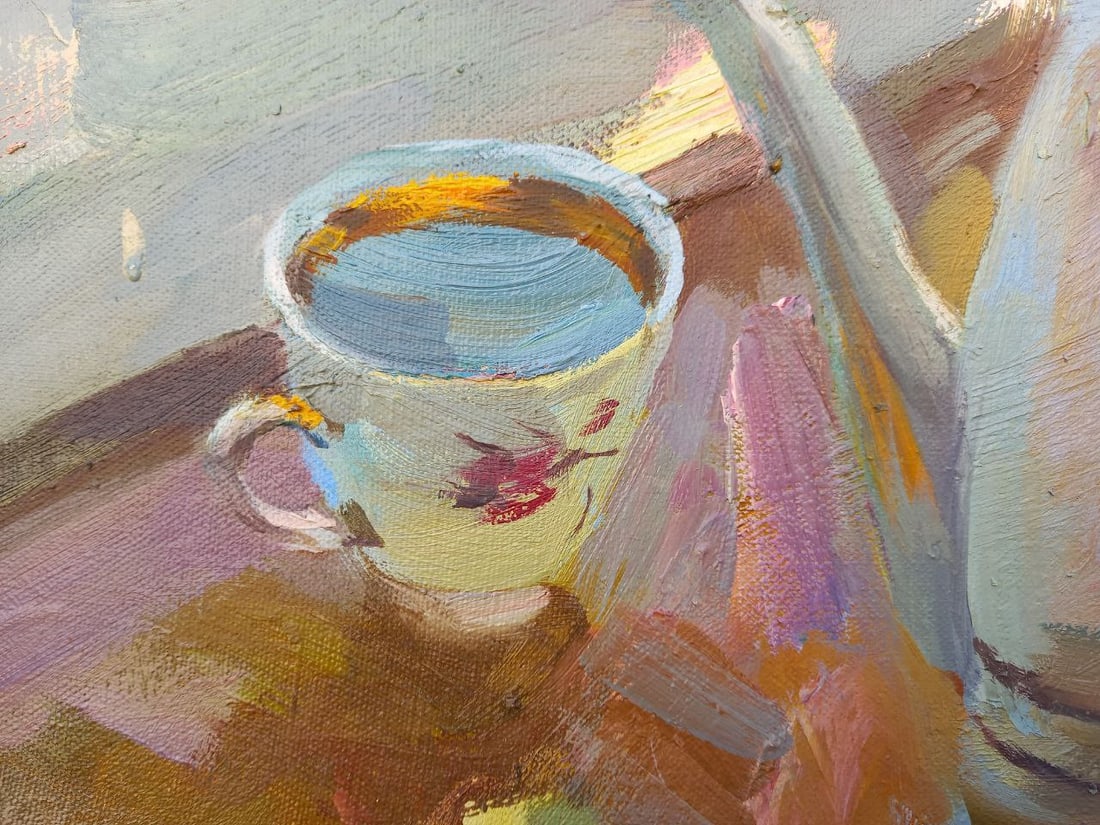 Oil painting Watermelon and lilies Alex Ditriev - 5