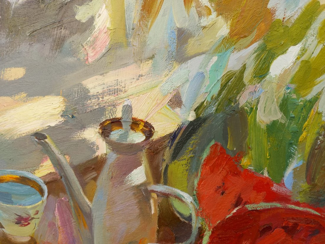 Oil painting Watermelon and lilies Alex Ditriev - 6