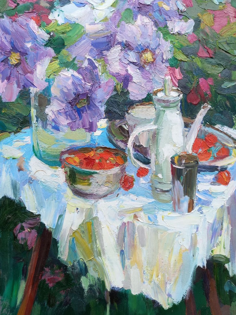 Oil painting Clematis Alex Ditriev - 10