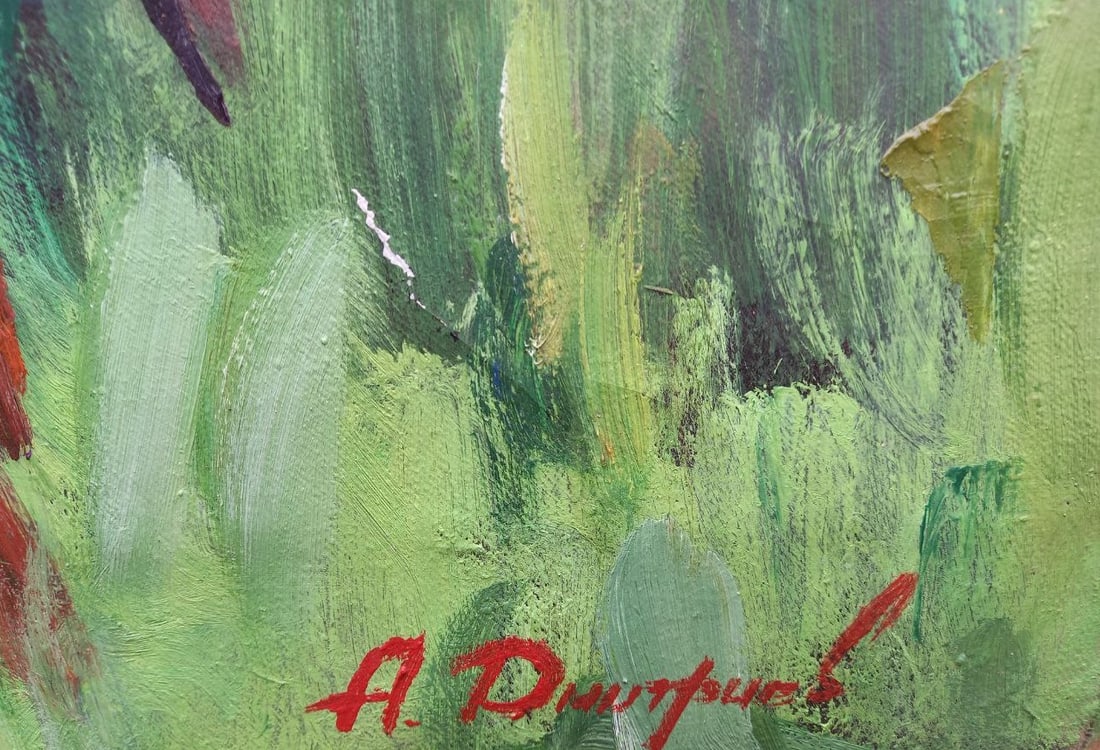 Oil painting Clematis Alex Ditriev - 2