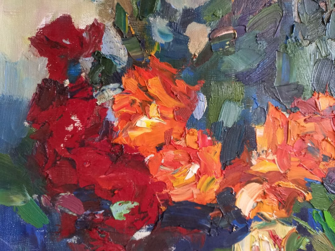 Oil painting Evening roses Alex Ditriev - 11