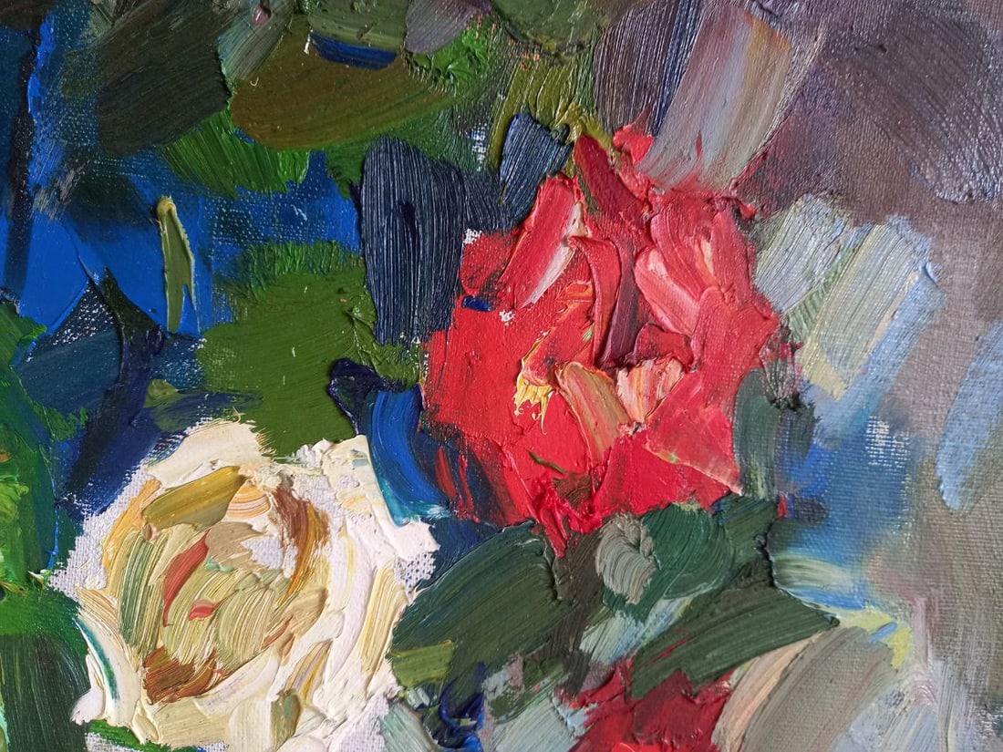 Oil painting Evening roses Alex Ditriev - 3