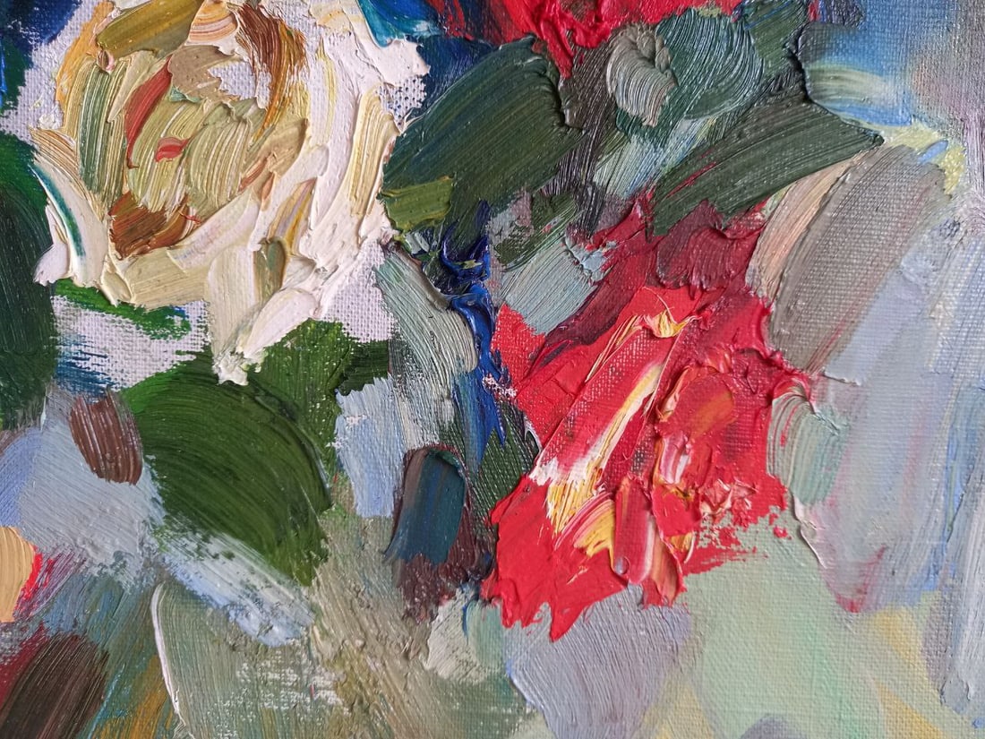 Oil painting Evening roses Alex Ditriev - 4