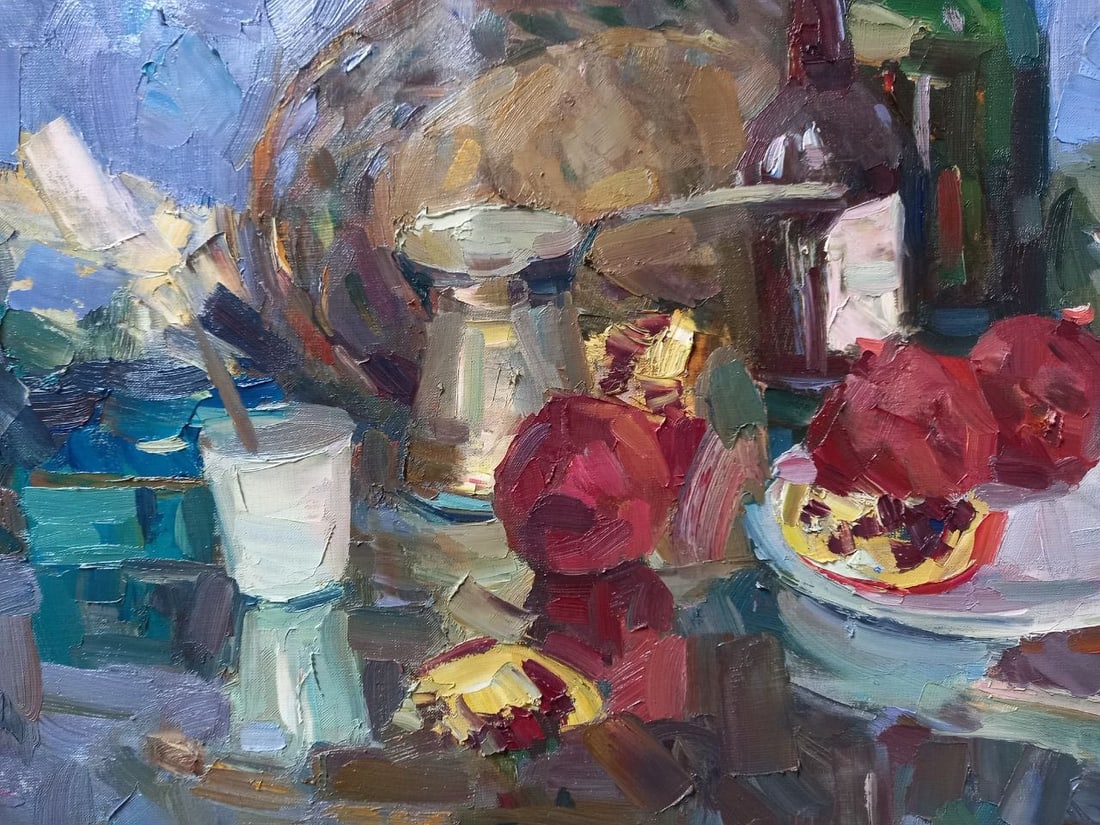 Oil painting Still life with pomegranates Alex Ditriev - 5