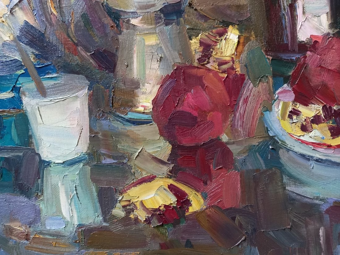 Oil painting Still life with pomegranates Alex Ditriev - 6