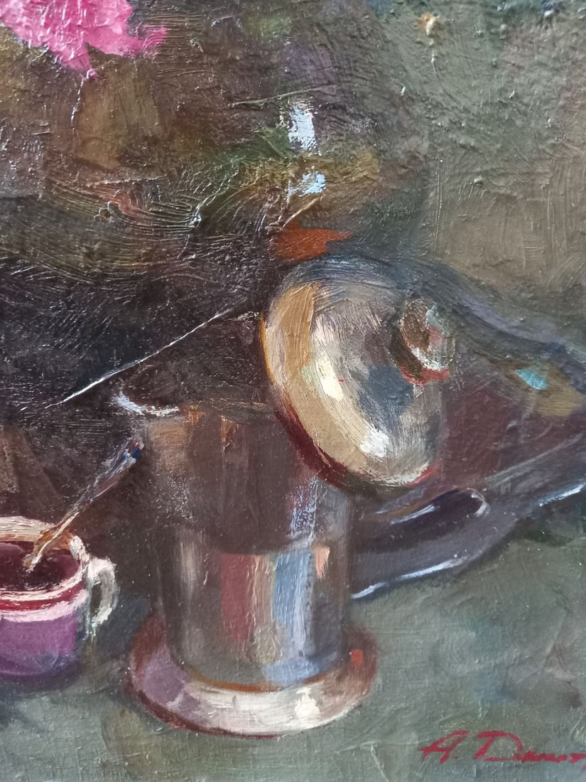 Oil painting Chrysanthemums Alex Ditriev - 4