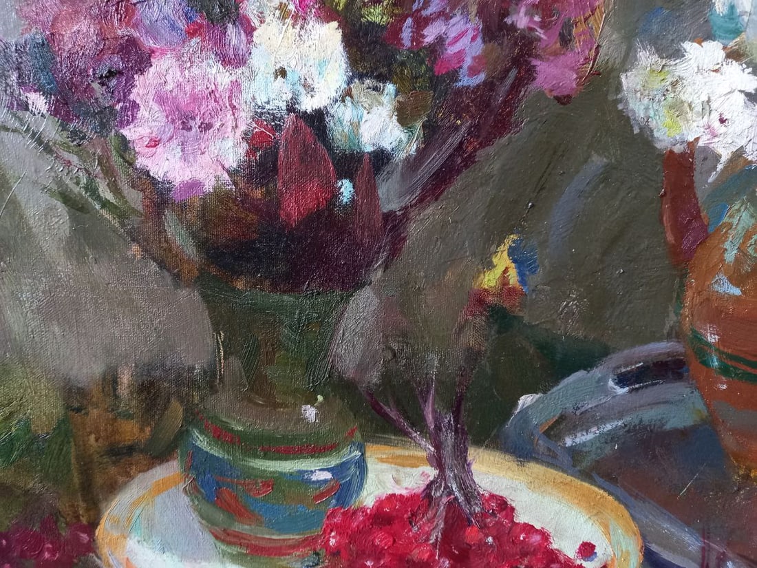 Oil painting Chrysanthemums Alex Ditriev - 8