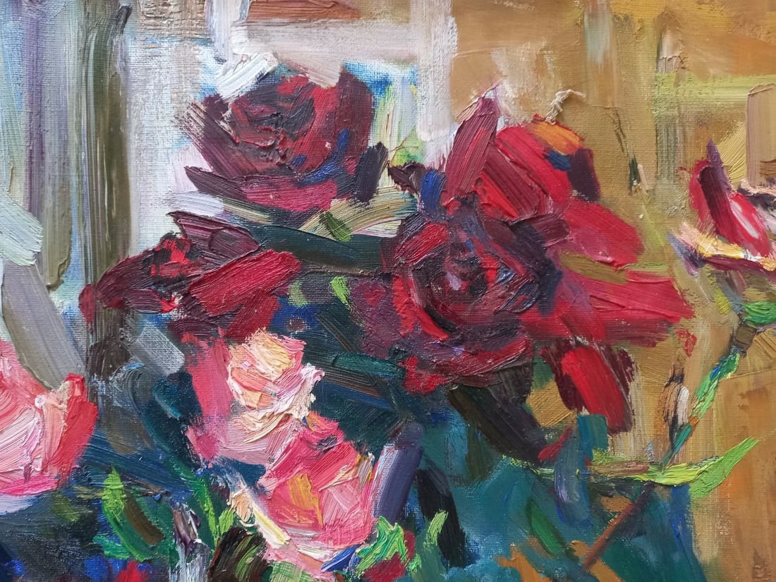 Oil painting Evening roses Alex Ditriev - 4