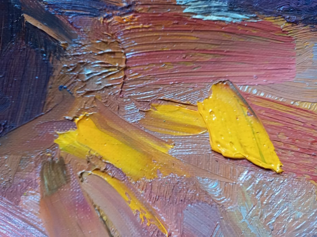 Oil painting Evening sunflowers Alex Ditriev - 5