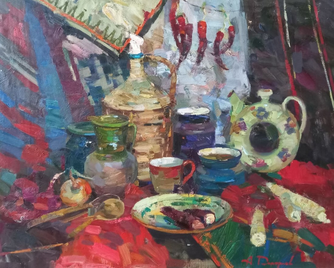 Oil painting Ukrainian still life Alex Ditriev (1 of 10)