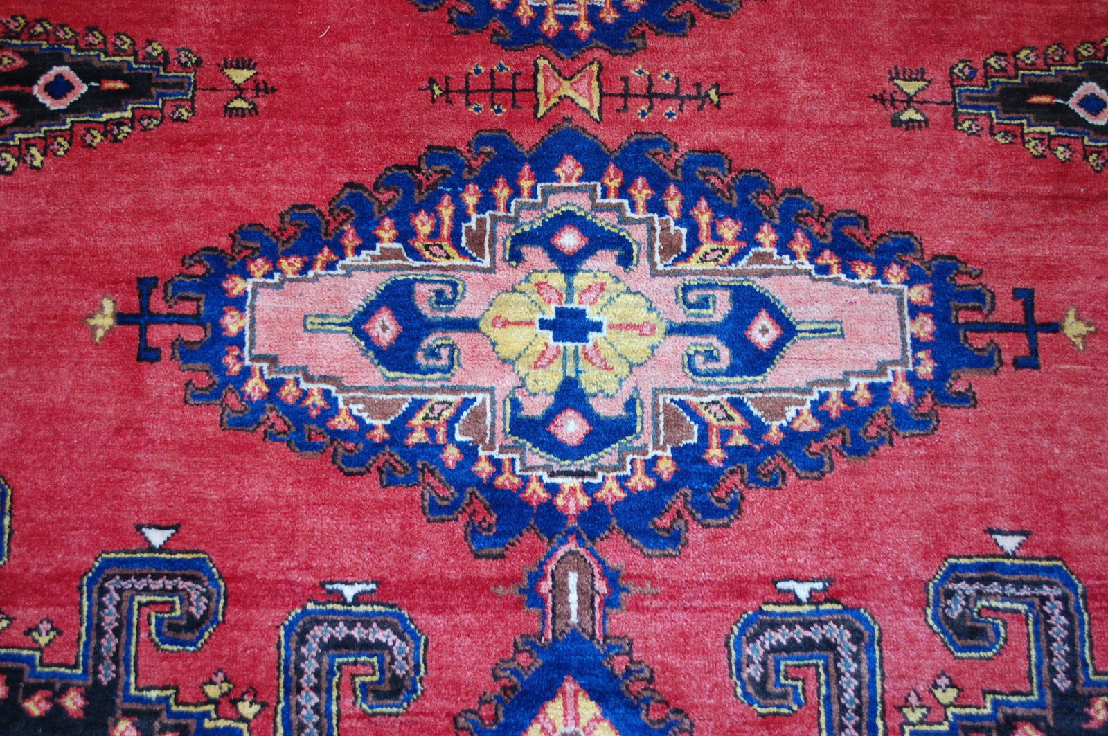 OLD,ANTIQUE CAUCASIAN RUG 10'2" X 7'6" - 13