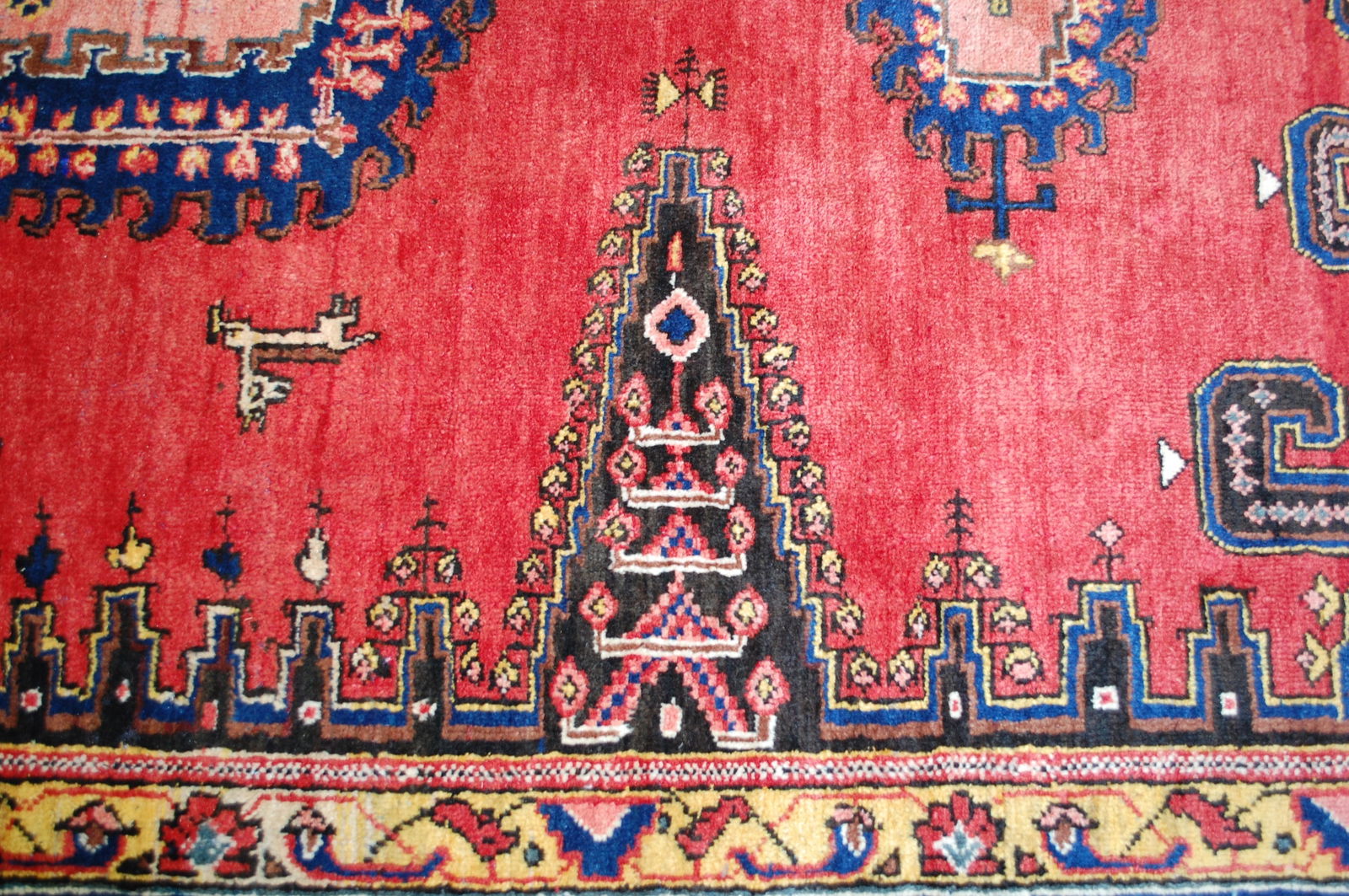 OLD,ANTIQUE CAUCASIAN RUG 10'2" X 7'6" - 15