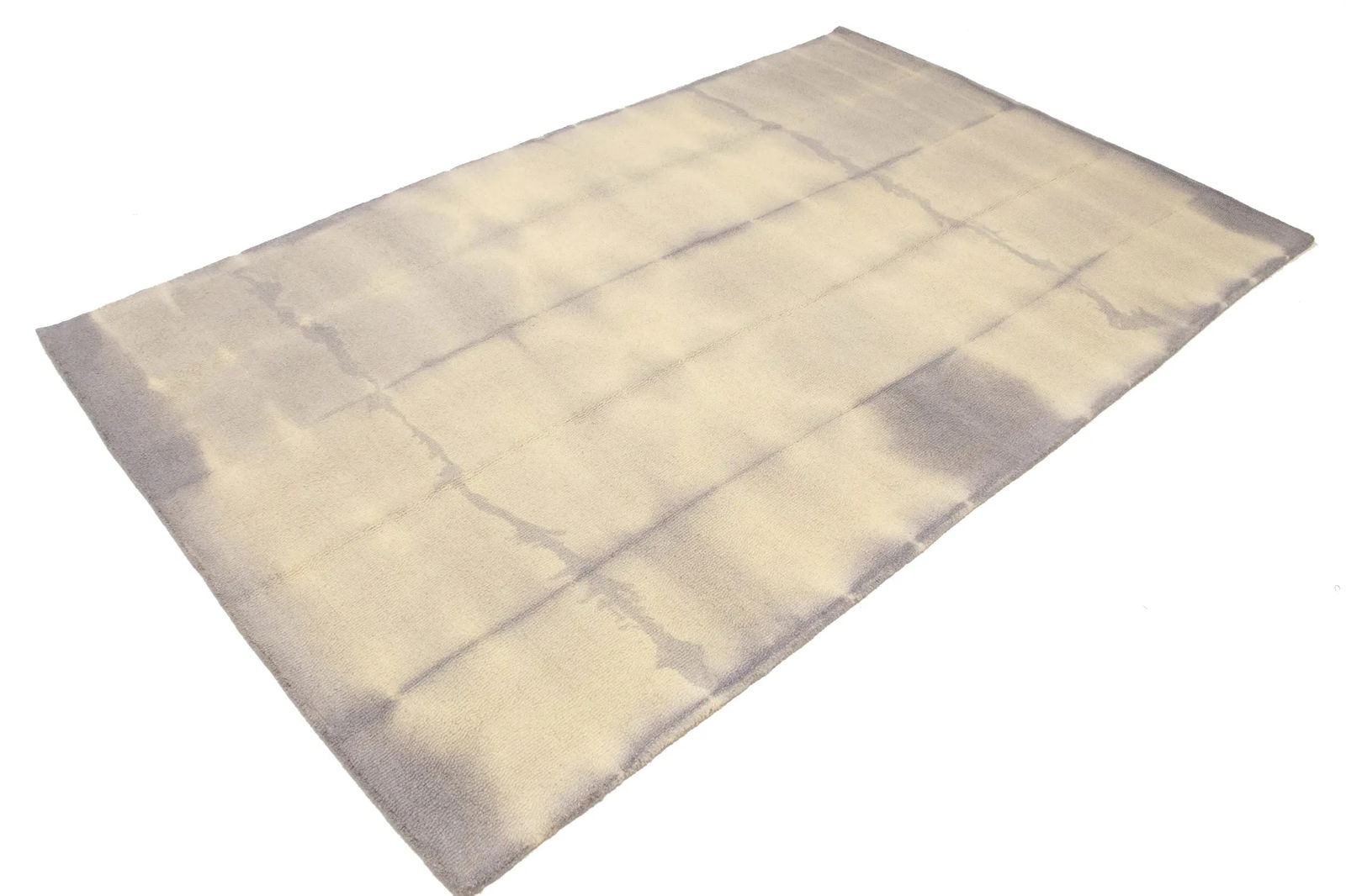 Mauve Tie-Dye 5X8 Hand-Tufted Modern Rug - 5