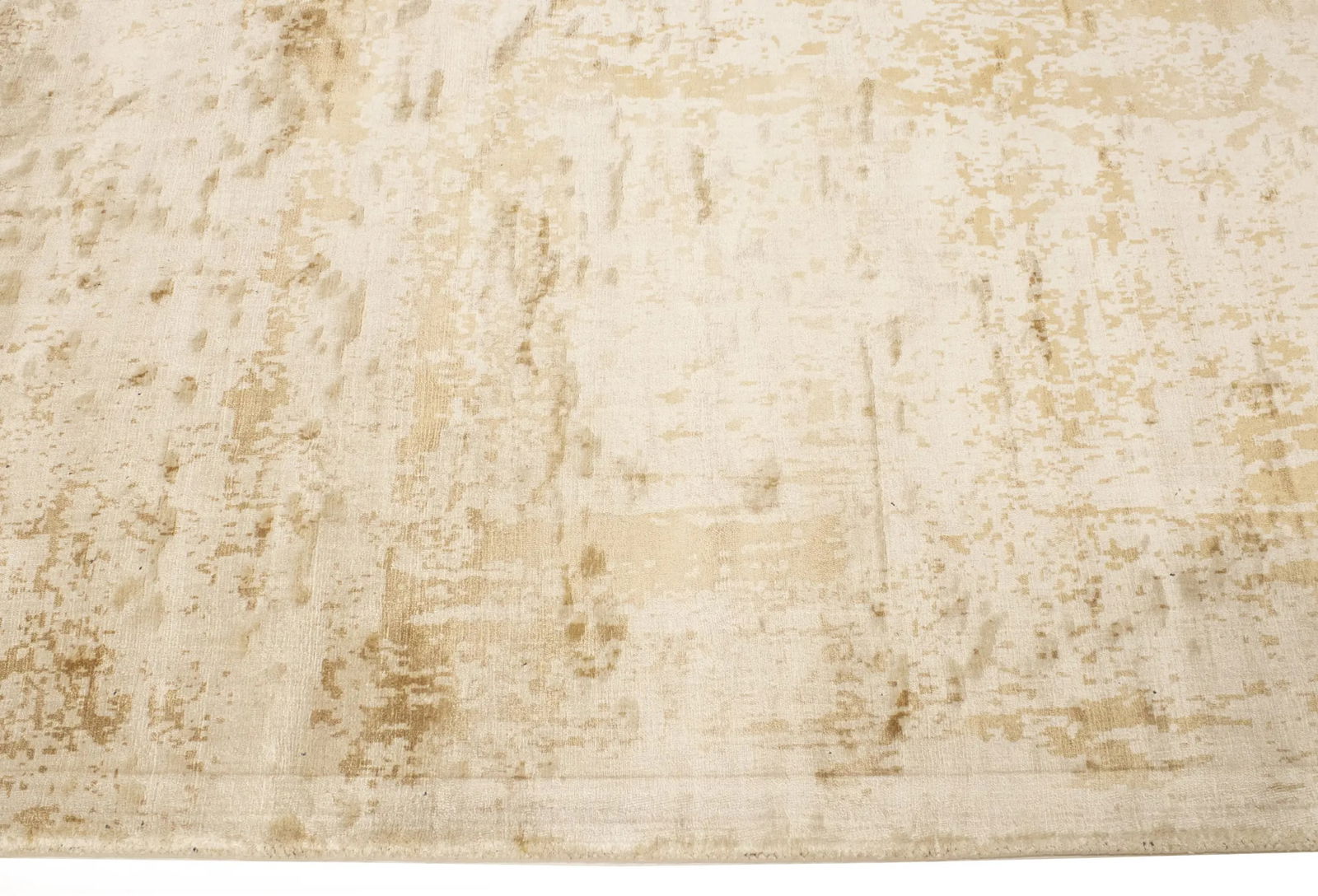 Distressed Beige Brown Abstract 5X8 Hand-Tufted Modern Rug - 11