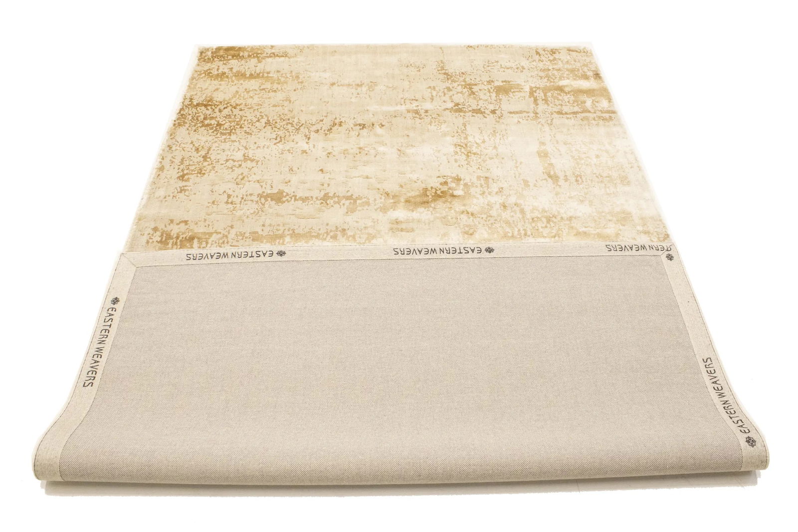 Distressed Beige Brown Abstract 5X8 Hand-Tufted Modern Rug - 14