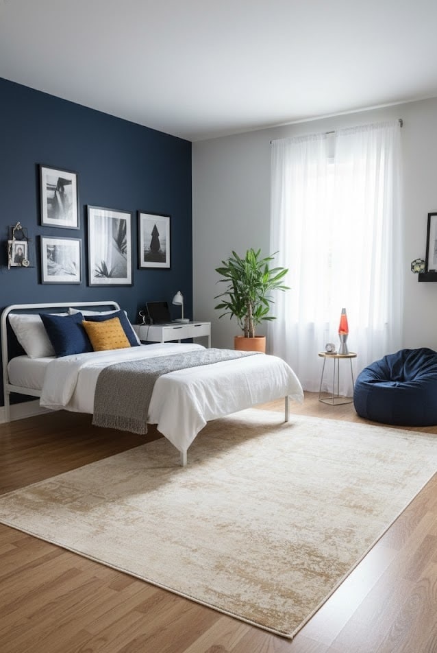 Distressed Beige Brown Abstract 5X8 Hand-Tufted Modern Rug - 2