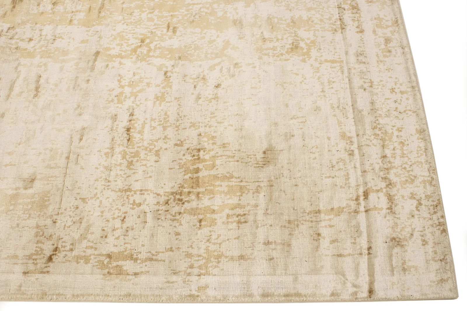 Distressed Beige Brown Abstract 5X8 Hand-Tufted Modern Rug - 9