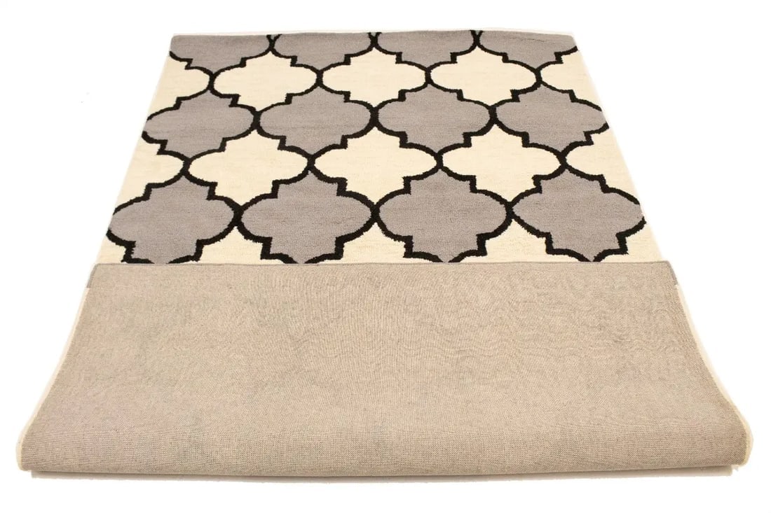 Multicolored Trellis 5X8 Hand-Tufted Modern Rug - 13