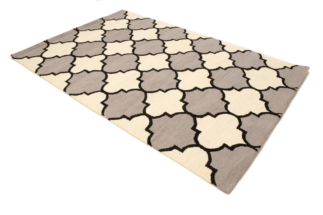 Multicolored Trellis 5X8 Hand-Tufted Modern Rug - 4