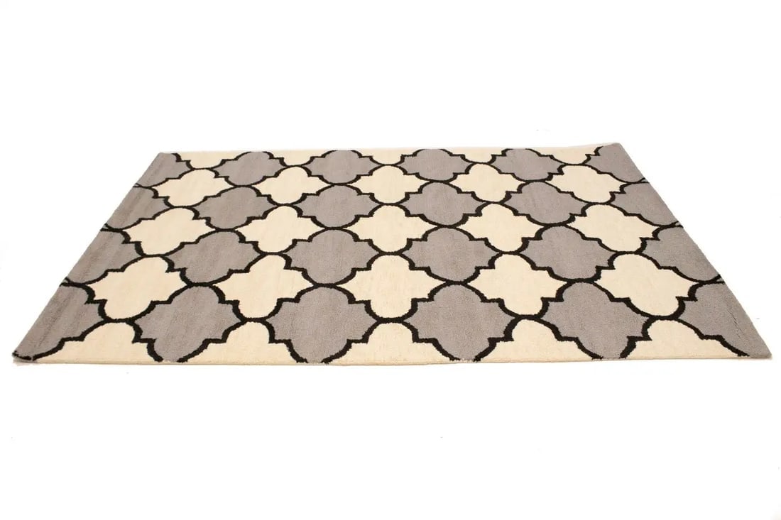 Multicolored Trellis 5X8 Hand-Tufted Modern Rug - 5