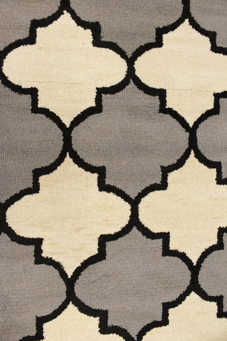 Multicolored Trellis 5X8 Hand-Tufted Modern Rug - 7