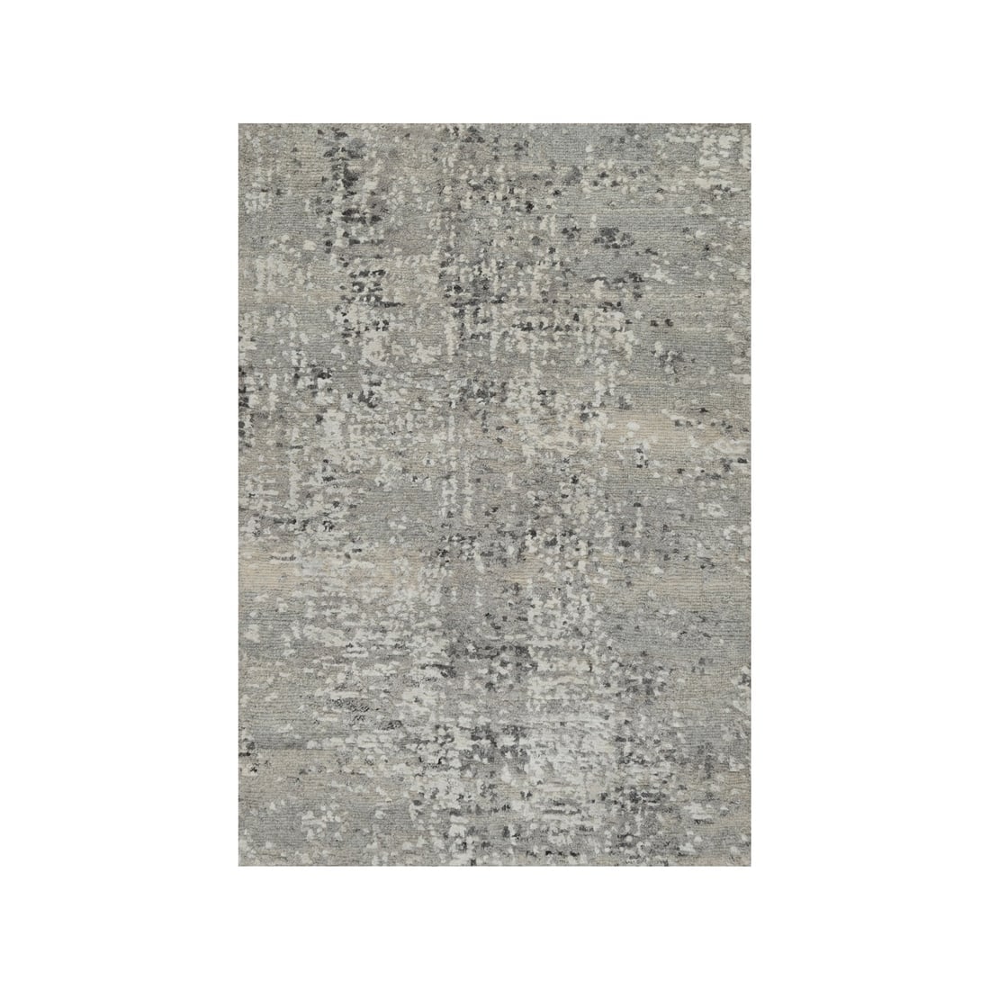 Fossil Gray Undyed Natural Wool Hand Knotted Modern Design Mat Rug: Title: Fossil Gray Undyed Natural Wool Hand Knotted Modern Design Mat Rug Description: This is a truly genuine one-of-a-kind. It has been Knotted for months and months in the centuries-old weaving cra