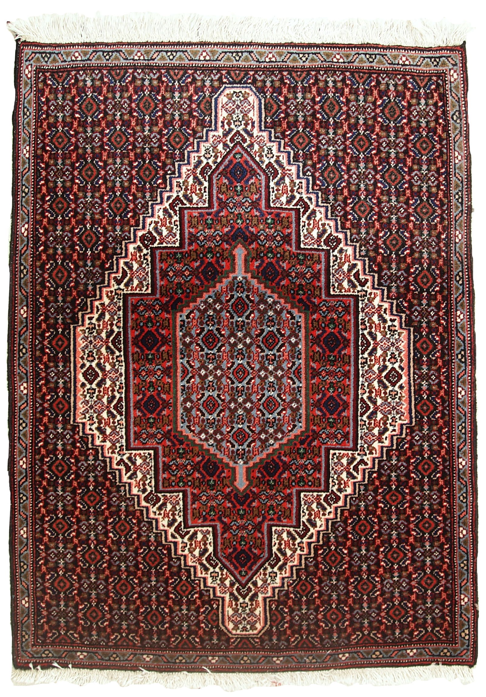 Handmade vintage Persian Nain rug 2.5' x 3.3' (76cm x 100cm) 1970s (1 of 9)
