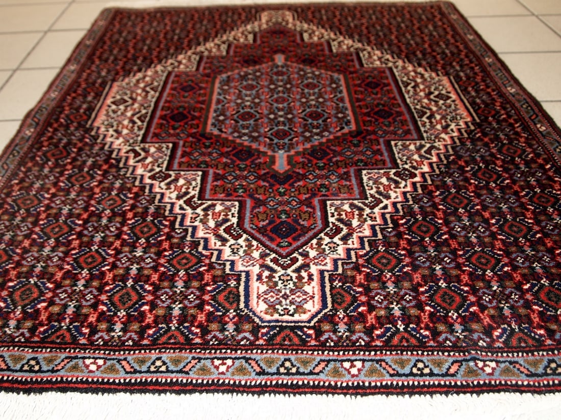 Handmade vintage Persian Nain rug 2.5' x 3.3' (76cm x 100cm) 1970s - 8