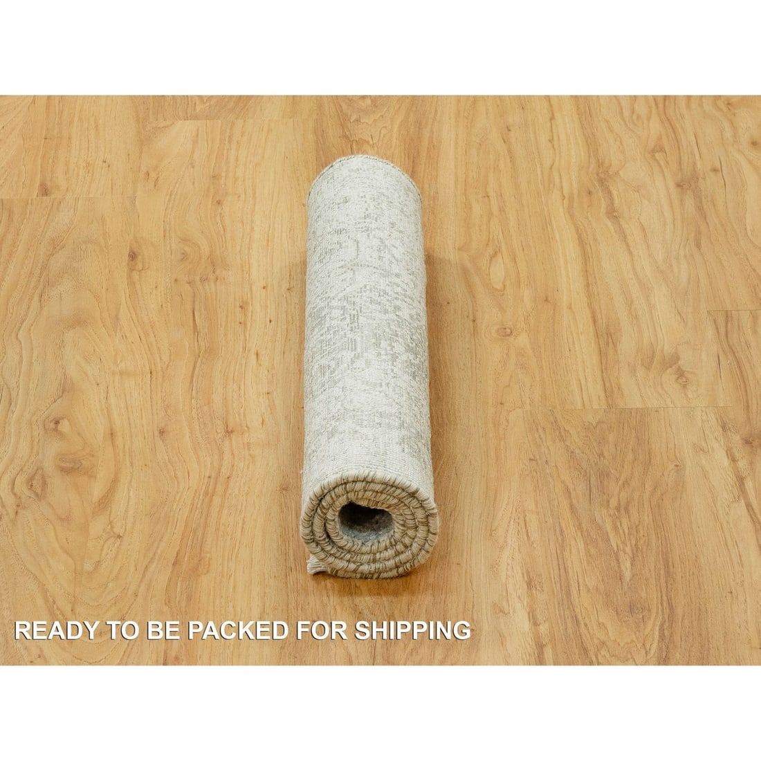 Moorland Gray, Hand Knotted, Soft to Touch, Broken Wool and Silk - 6