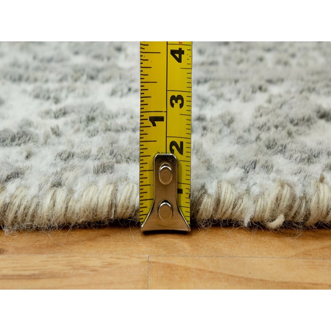 Moorland Gray, Hand Knotted, Soft to Touch, Broken Wool and Silk - 7