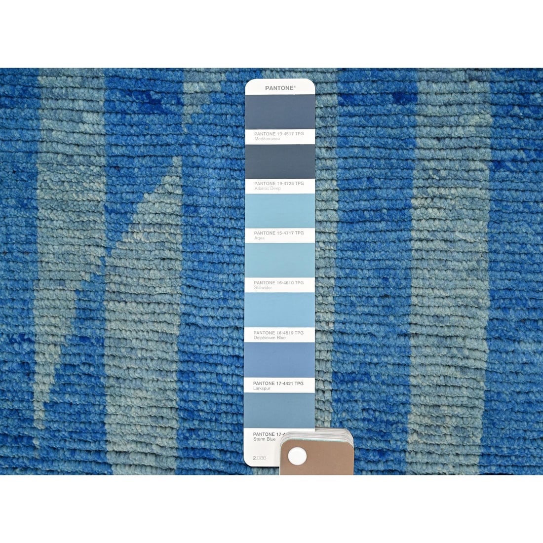 Storm Blue Beni Ourain Moroccan Inspired Design Oriental Rug - 7