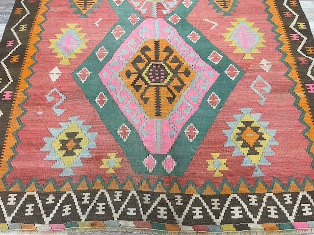Dated Armenian Kilim Caucasian Rug-4891 - 2