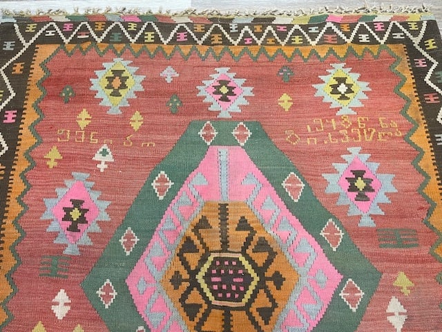 Dated Armenian Kilim Caucasian Rug-4891 - 7