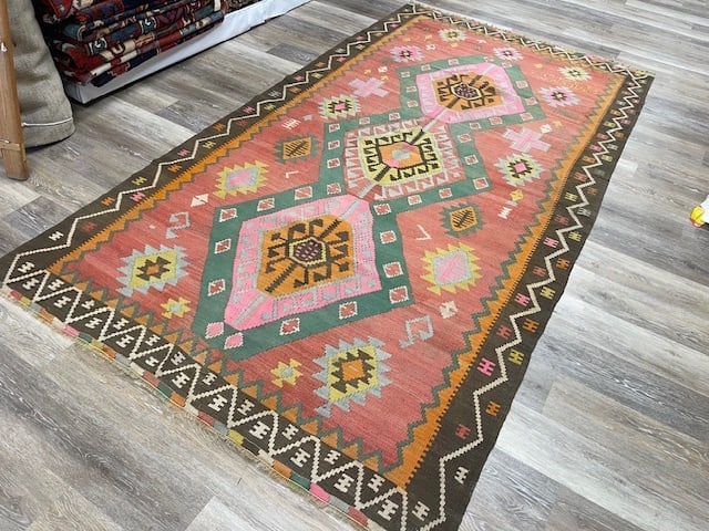 Dated Armenian Kilim Caucasian Rug-4891 - 9