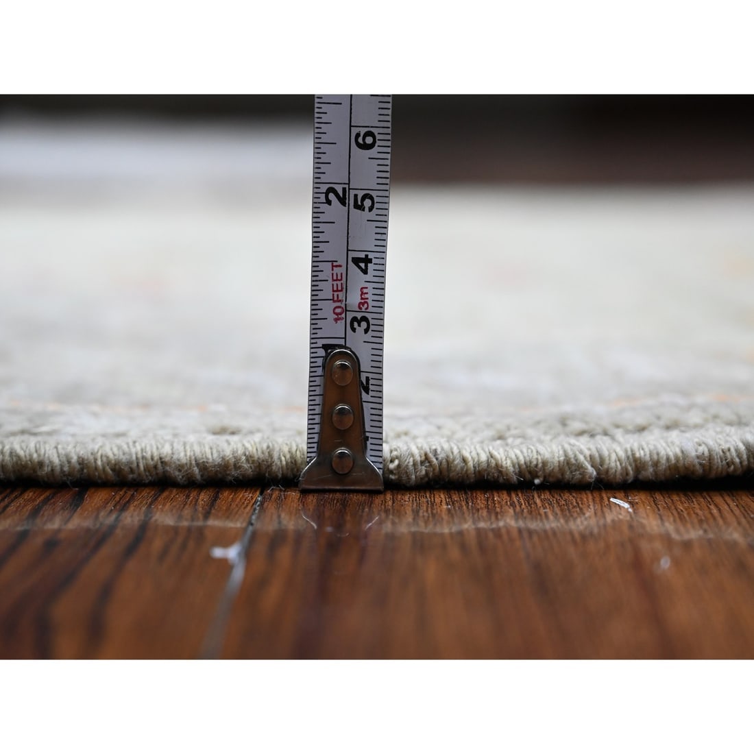 Laurel Green Afghan Angora Oushak Vegetable Dyes Oriental Rug - 5