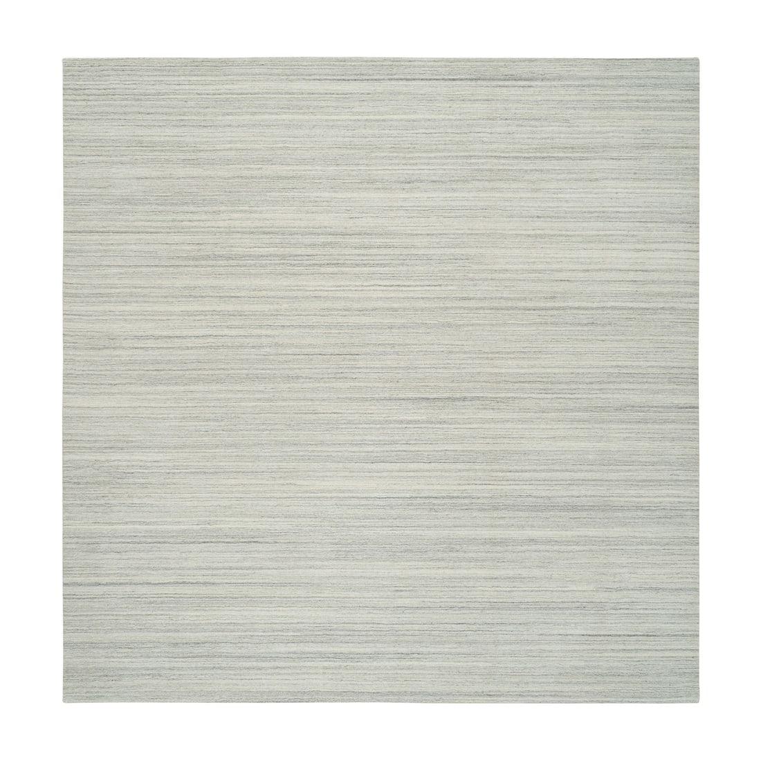 Ivory, Hand Loomed Undyed Natural Wool, Modern Design Square Rug (1 of 11)